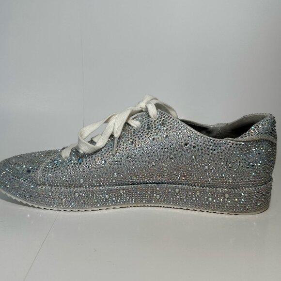 INC International Concepts Lolaf Iridescent Rhinestone Sneakers Womens Size 9.5 - Picture 3 of 11